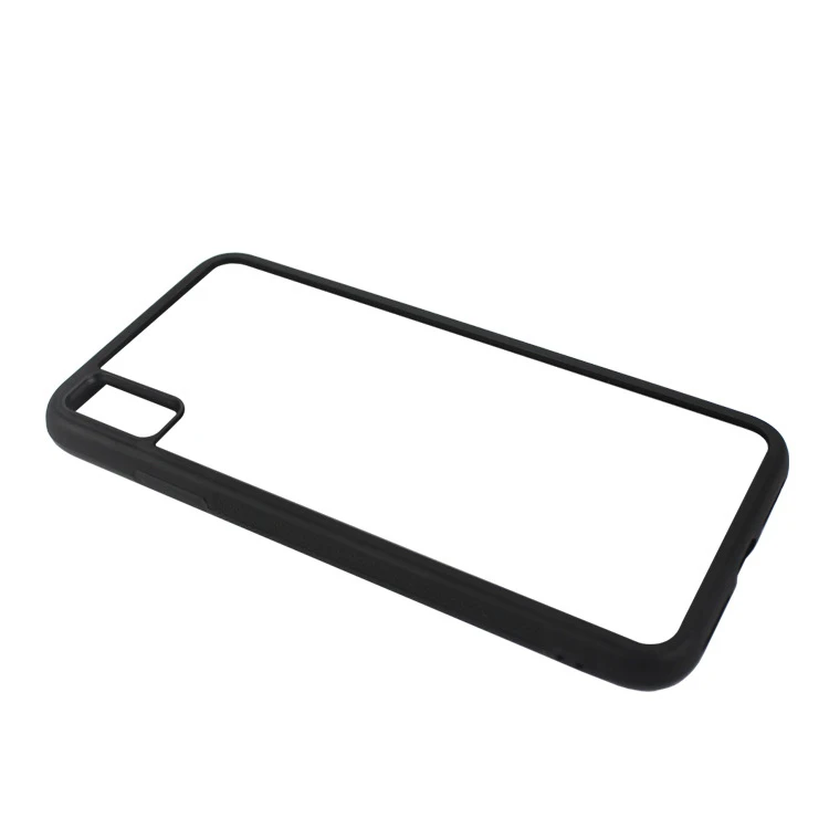 MANNIYA 2D сублимационный пустой резиновый чехол для телефона для iphone XS Max с алюминиевыми вставками и клеем! 100 шт./лот
