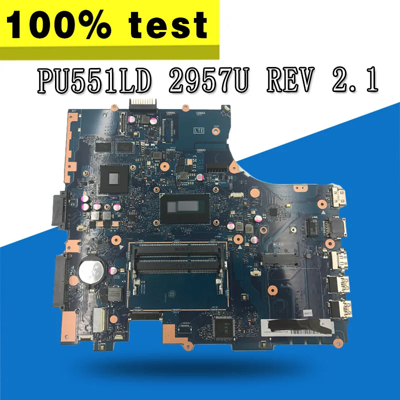 

PU551LD Motherboard 2957U REV2.1 For Asus PRO551L P551L PU551LD PU551LA Laptop motherboard PU551LD Mainboard PU551LD Motherboard