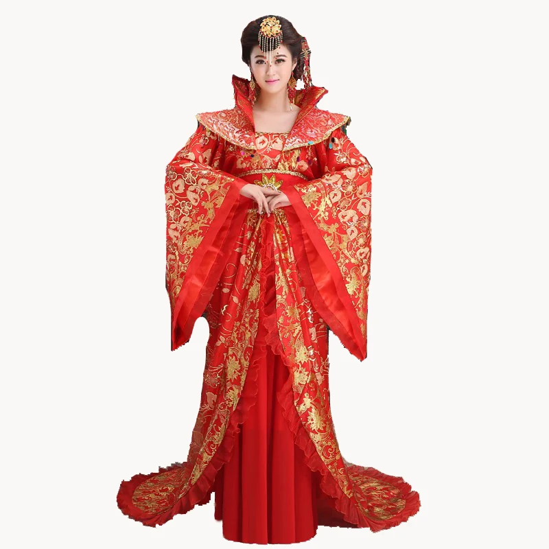 New Brand Designer traditional hanfu female Clothing Chinese ancient queen costume princess big Tailed dramaturgic Dress | Тематическая
