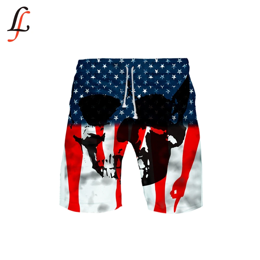 Американские пляжные шорты для Дня независимости мужские анти-ух с принтом