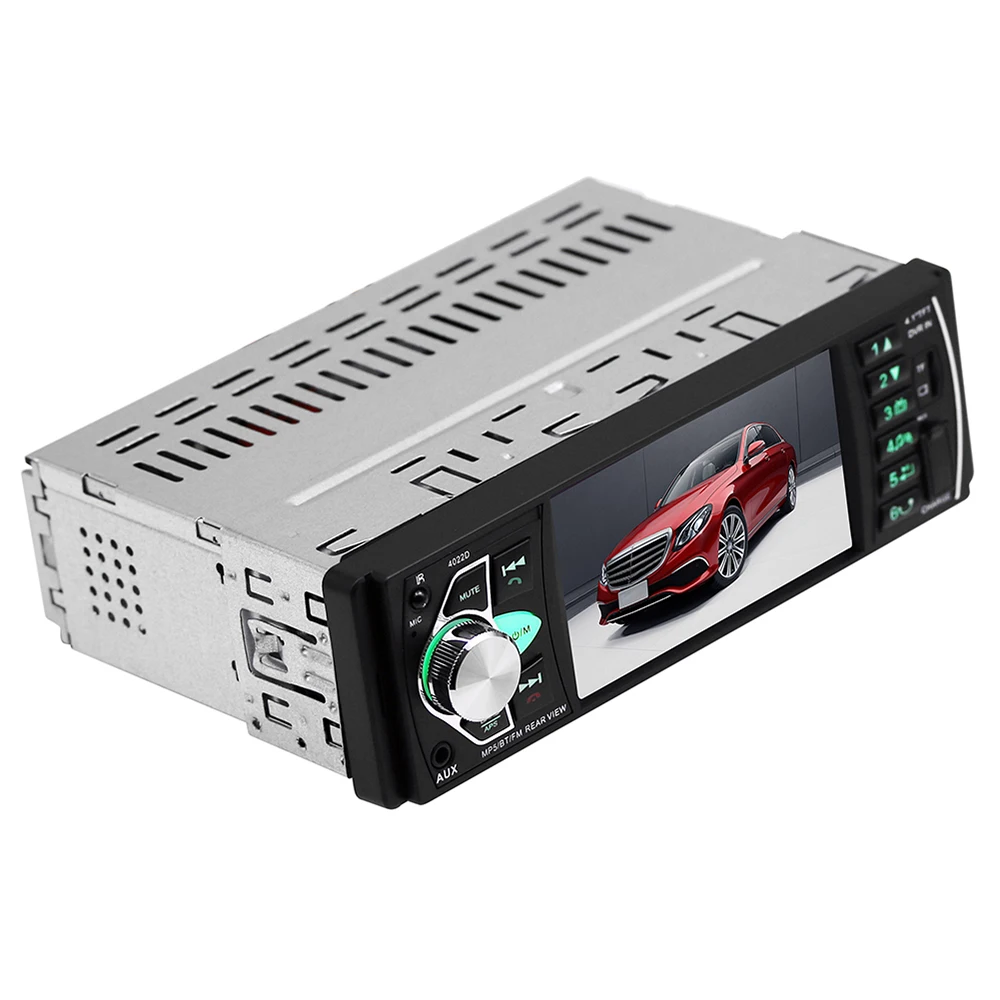 AMPrime 4022D 4,1 ''цифровой экран 1Din Автомагнитола Поддержка USB AUX FM BT Руль дистанционного управления с камерой заднего вида