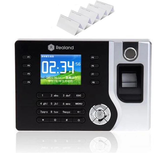 

LPSECURITY A-C071 Biometric Fingerprint Time Clock Recorder Attendance Employee Electronic Punch Reader Y 20PCS ID card