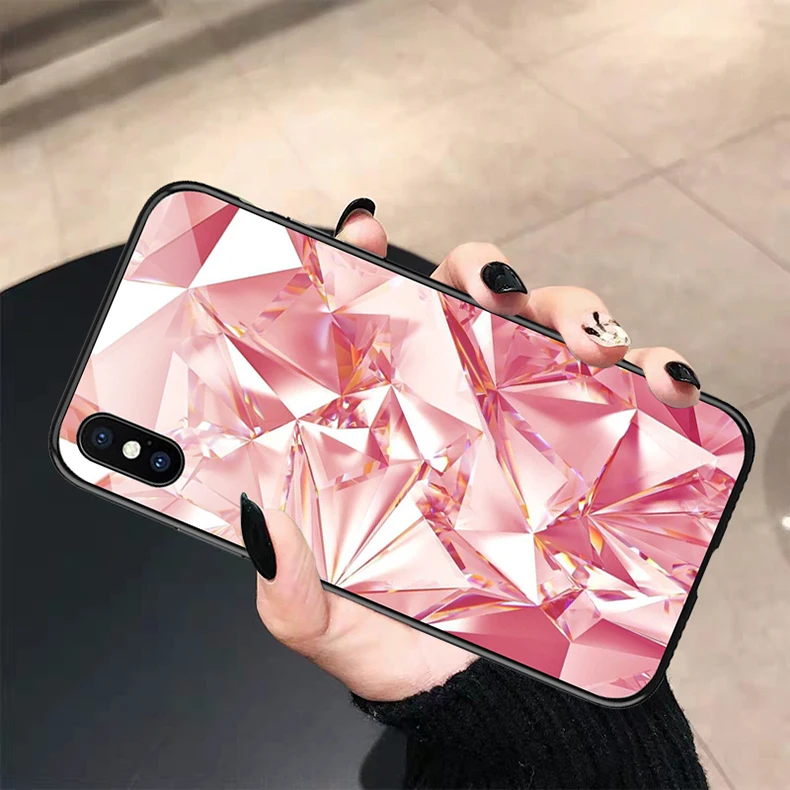 Чехол для iphone 6 7 8 6s xs max 5 5s se чехол X XS XR Plus милый стеклянный с блестками и алмазами |