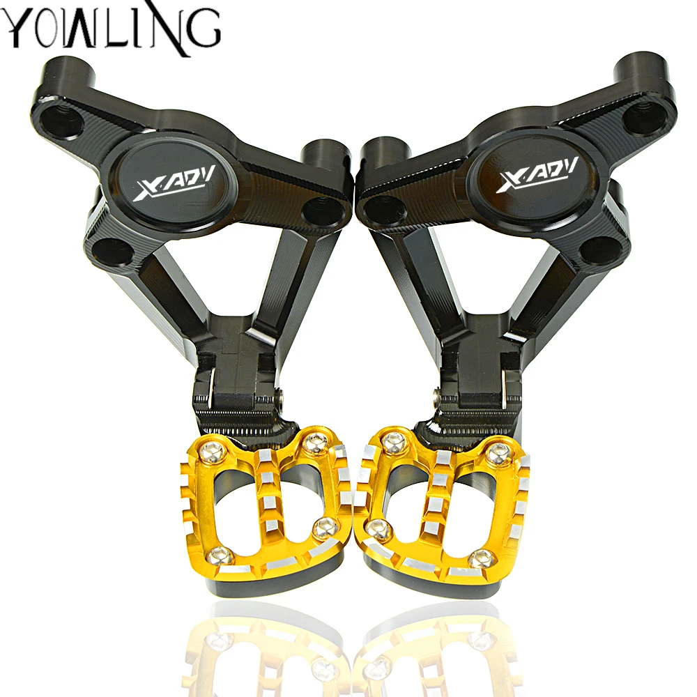 black gold CNC задние подставки для ног Rearset Подножка для HONDA X ADV X-ADV 750 XADV мотоцикл ножная педаль пассажирские Rearsets - Цвет: black gold