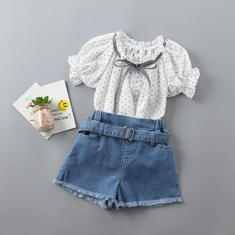 От 2 до 7 лет комплекты одежды для девочек высокого качества Новинка лета 2019