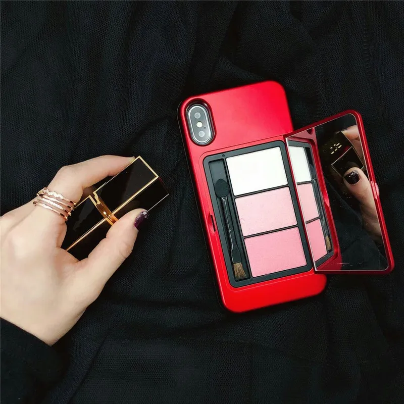 Зеркальный чехол для iPhone X, 8, 8 plus, чехол для макияжа, для Apple iPhone 8, X, 7, 7 Plus, 6, 6 s, 6 plus, Женский чехол