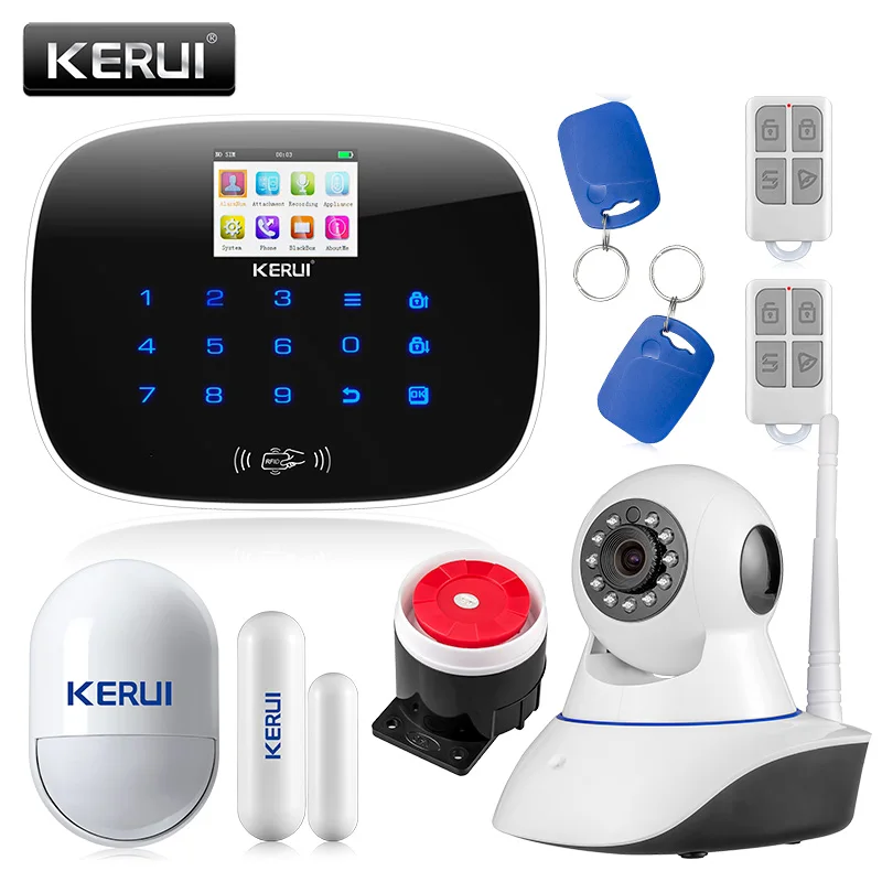 KERUI lcd PIR датчик GSM Autodial домашняя офисная охранная сигнализация с поддержкой 2G