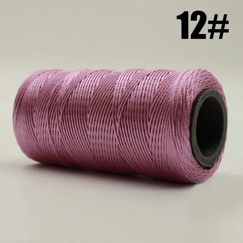 NO.12 1 рулон, цветная полиэфирная нить для шитья, кожаная вощеная нить для вышивки крестиком, шнур, кожаная нить, нить для шитья своими руками - Цвет: NO.12