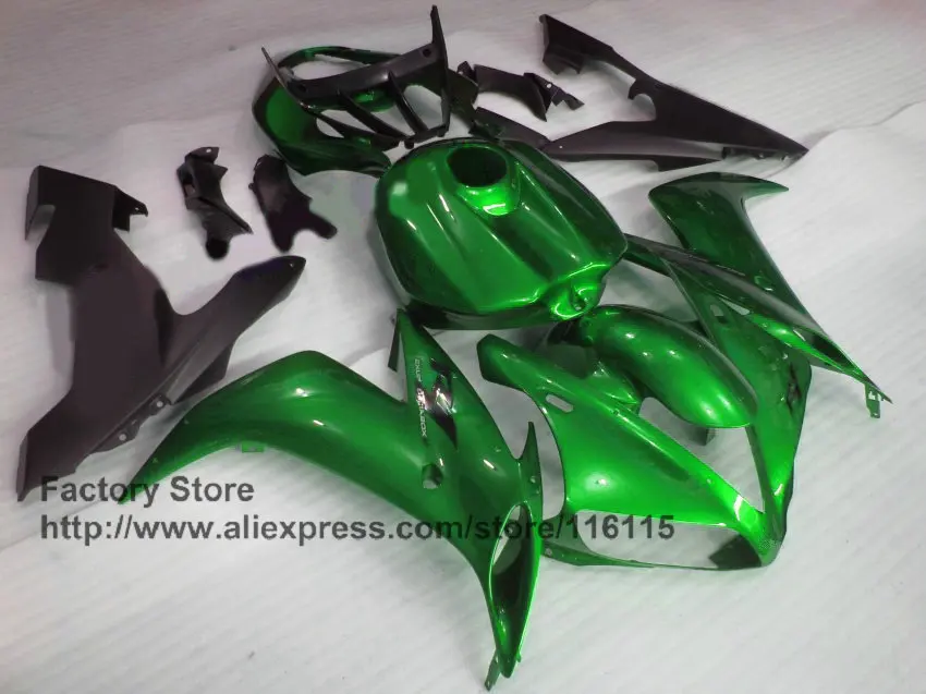 Обтекатели высокого качества для YAMAHA YZF R1 2004 2005 2006 глянцевые зеленые yzf r1 04 05 06