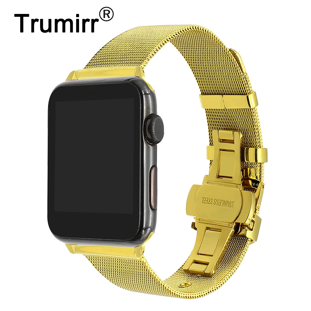 Ремешок Миланская петля из нержавеющей стали для iWatch Apple Watch 38 мм 42 серия 1 2 3