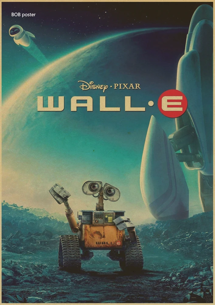 P067 Классический мультфильм фильм история о роботах стены-e Pixar плакаты крафт-бумага наклейки бар стены стикеры Винтаж Плакат дома Decarotion - Цвет: P067