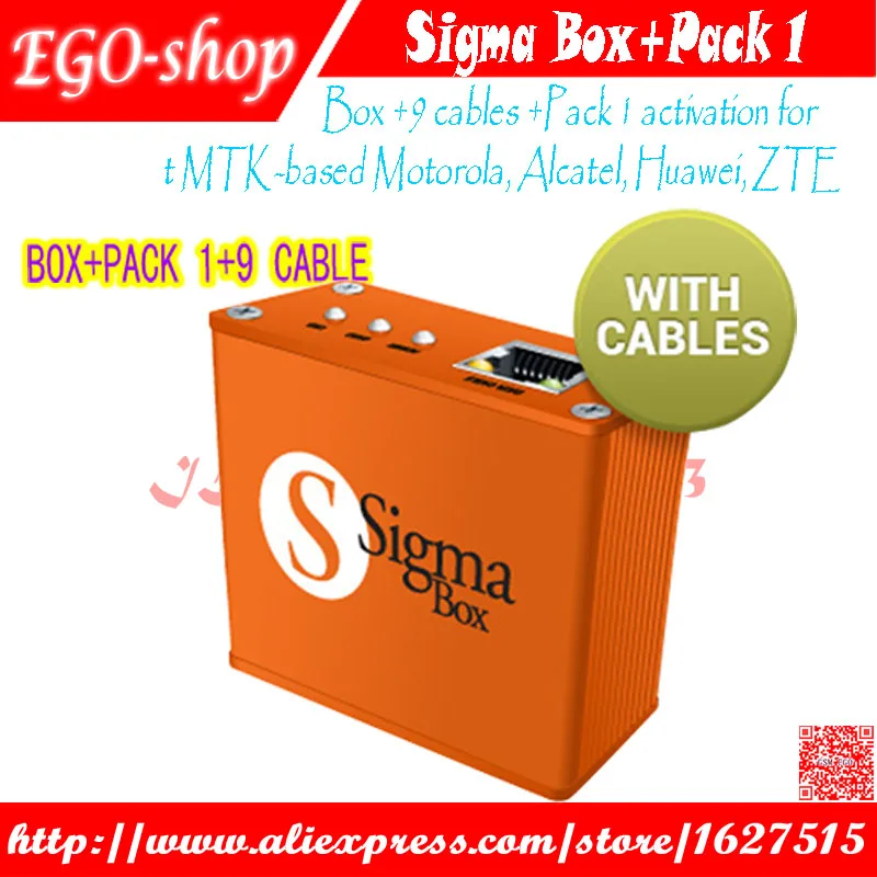 Gsmjustoncct новая версия sigma box с 9 кабелями упаковкой 1 активация для MTK based Motorola Alcatel Huawei