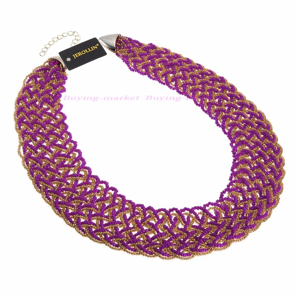 Модная Золотая цепочка 11 видов цветов бисер из смолы колье подвеска нагрудник