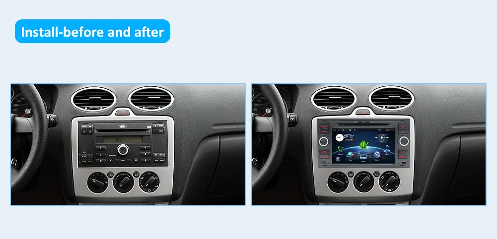 2 din android 9,0 Восьмиядерный автомобильный dvd gps для ford для focus 2/mondeo/s max/c-max/fusion/fiesta/transit радио головное устройство canbus