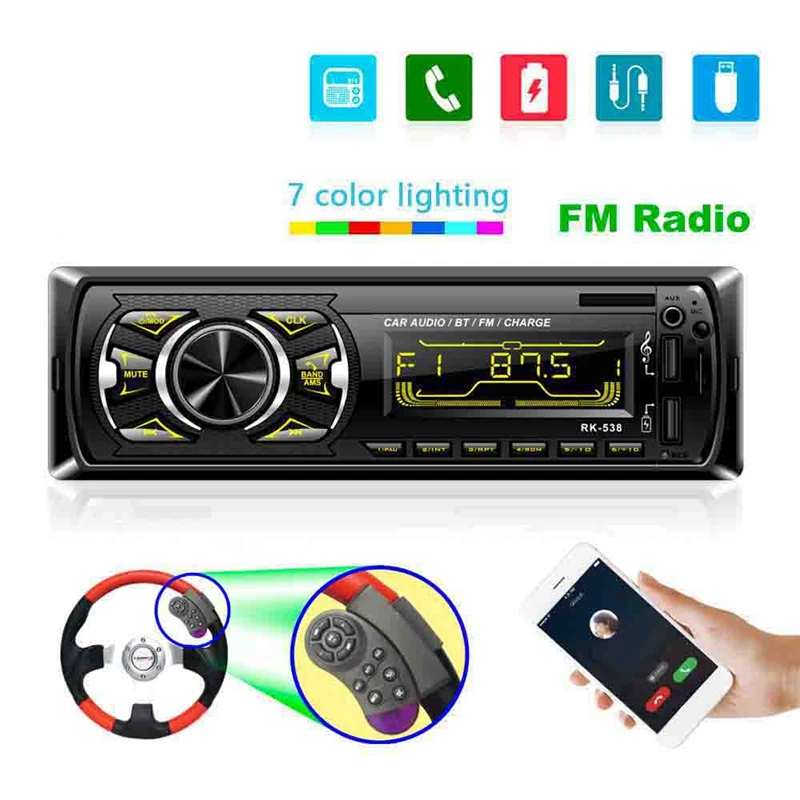 1Din автомобильный fm радио Mp3 Wma плеер Bluetooth Aux аудио плеер| |