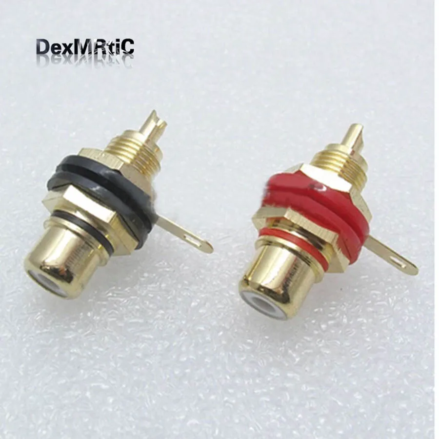 Пара разъемов типа банан позолоченная медь RCA штекер стерео усилитель для