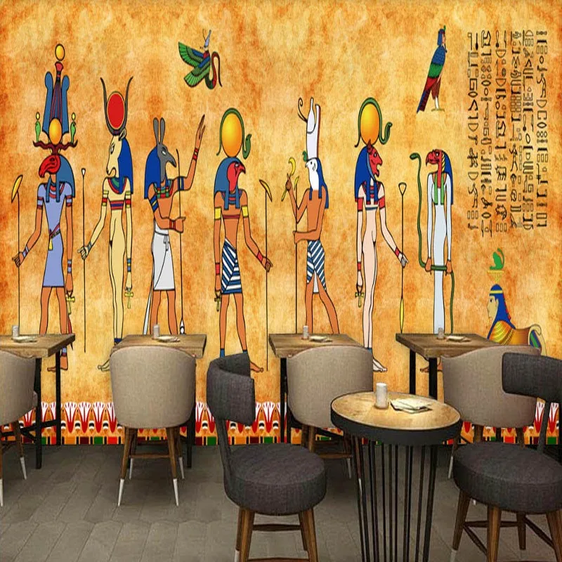 3D photo wallpaper Retro Egyptian fresco custom bedroom living room bar restaurant background wall mural | Обустройство дома