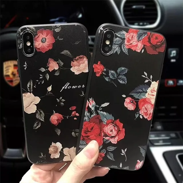 Роскошный чехол для телефона Huawei Mate 10 Lite Case 20 For Pro Cover с красными цветами черными