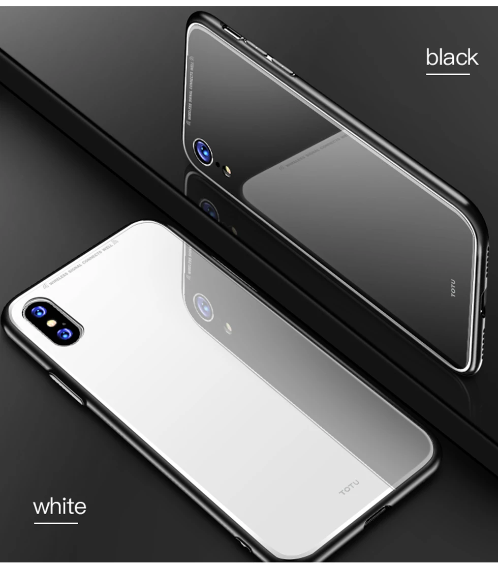 Чехол TOTU для iPhone X/XR/XS Max чехол цветной чехол из закаленного стекла задняя крышка для крышки/Coque/Fundas iPhone X/XR/XS Max чехол s