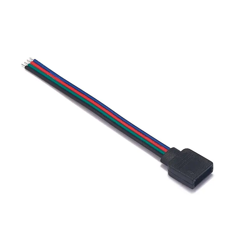 4 Pin гнездовой разъем кабель 10 см, каблук 15 см, 20 см электрические RGB светодиодный разъемы проводов для 5050 3528 RGB Светодиодные ленты света