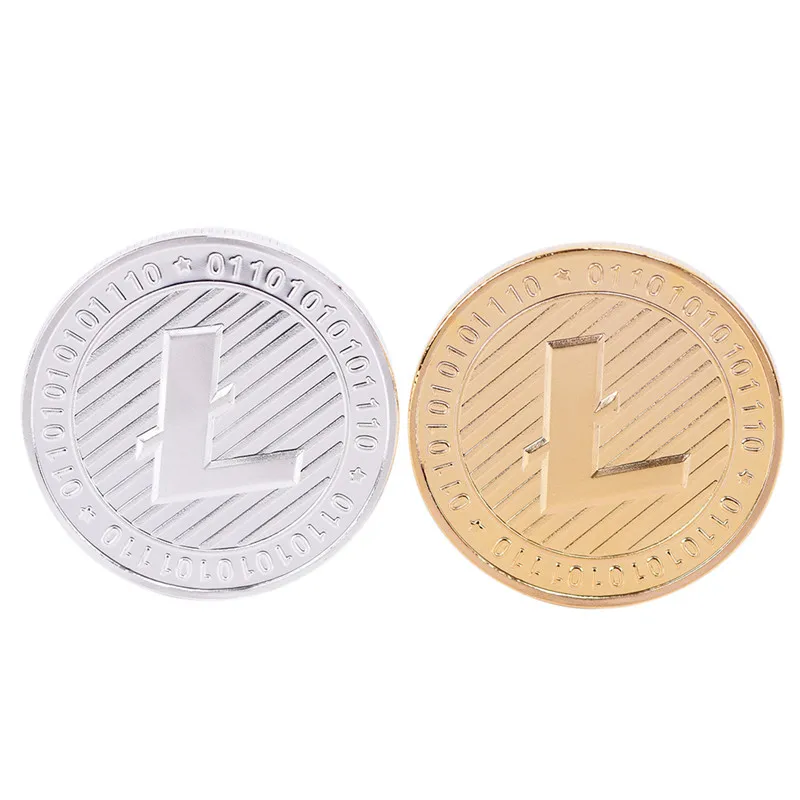 Золотистые/Серебристые монеты Litecoin коллекция валют физических подарков