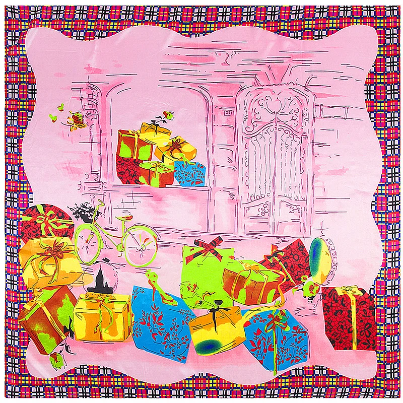 Женский шёлковый шарф платок размеры 90 х90 см|fashion hijab|hijab fashionshawl hijab |