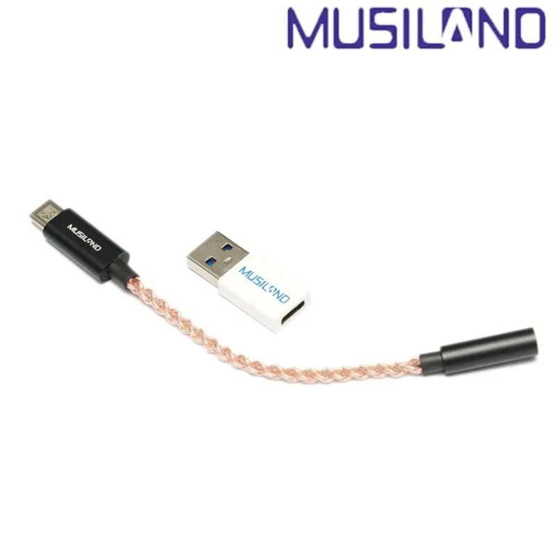 Musiland MU1 TYPE-C, портативный телефон, усилитель для наушников, звуковая карта, кабель для наушников 3,5 мм, адаптер для гарнитуры, декодирование для мобильного телефона
