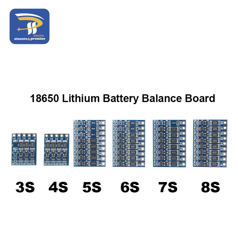 3S 4S 5S 6S 7S 8S 4,2 v функция баланса Защитная плата 66mA литий-ионная Lipo батарея литиевая 18650 батареи сбалансированный модуль