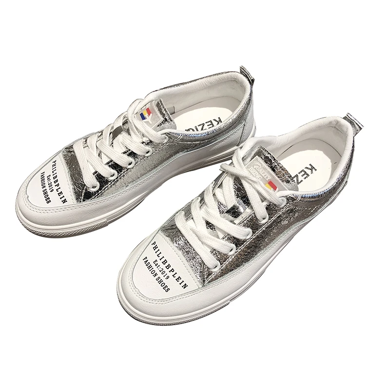 Bling fashion White running shoes for women PU Height Increasing Waterproof sneakers zapatos de mujer MA-134 | Спорт и развлечения