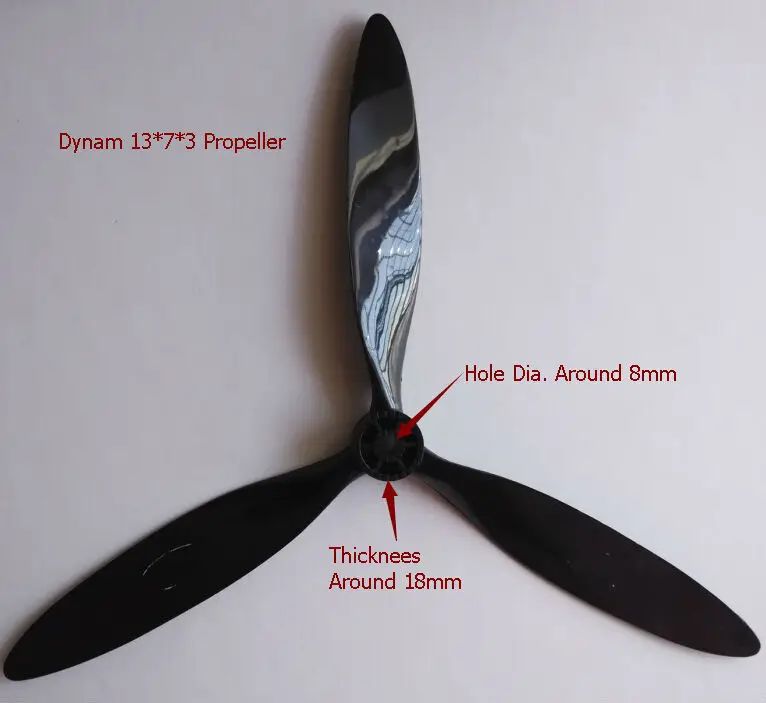 RC Warbird часть 13х7х3 3 лопастной Пропеллер для Dynam FW190 и BF109|part cbr|part bookpart pump |
