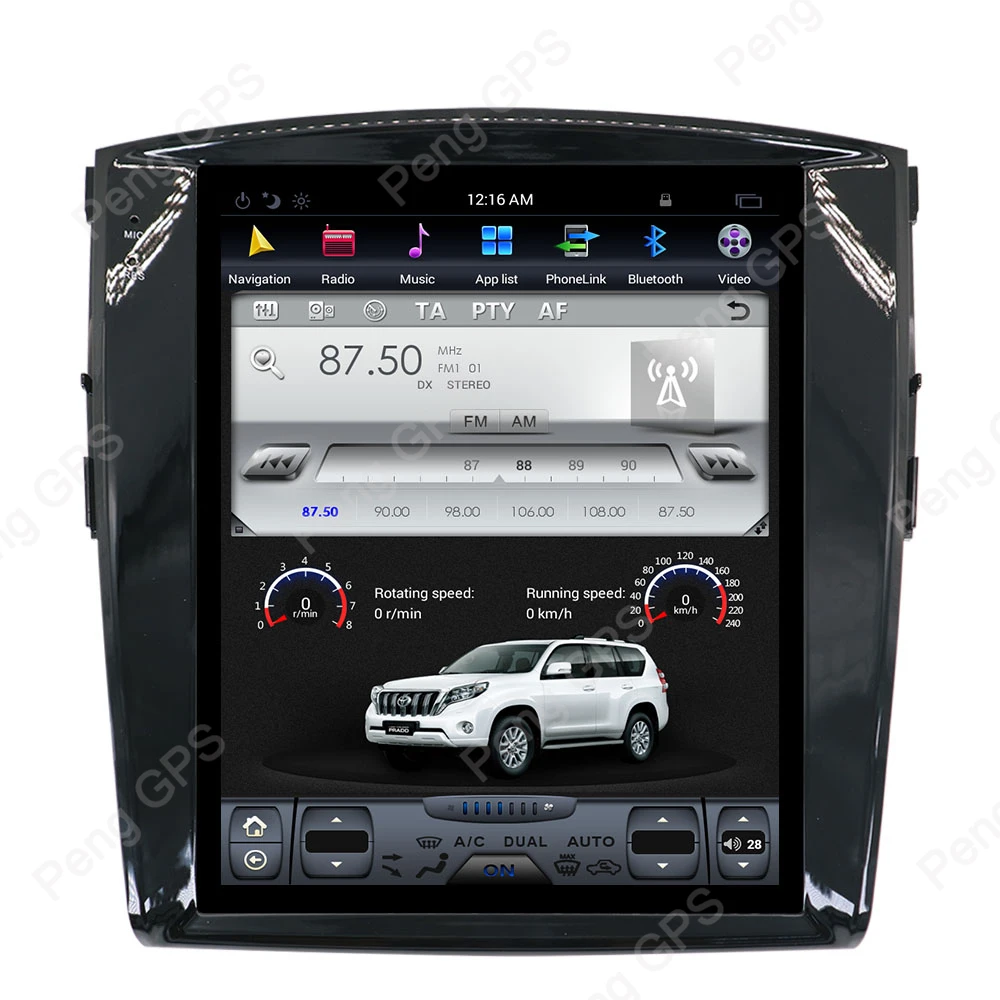 12,1 дюймов Android 7,1 Автомагнитола gps-навигация, dvd-плеер для MITSUBISHI Pajero V97 V93 Shogun Montero 2006+ Tesla style 1080P