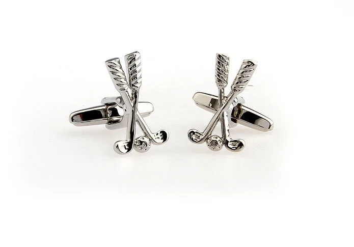 Free shipping [support custom] magnificent golf modelling cufflink silver color shirt cuff links |