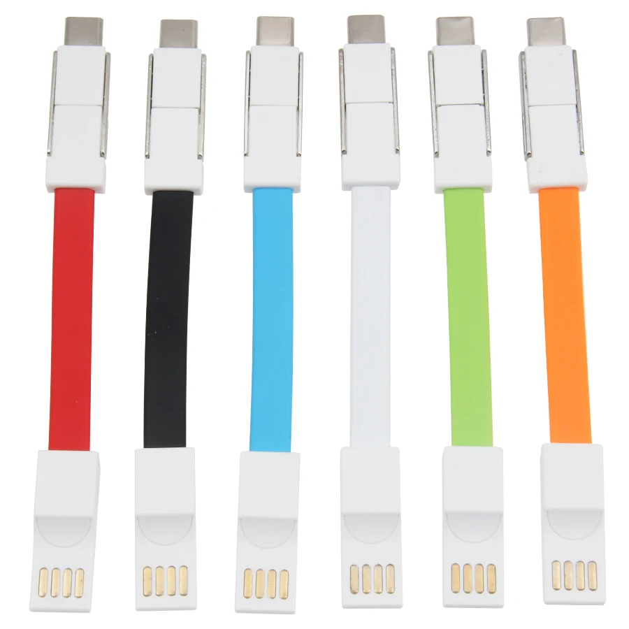 3 в 1 USB кабель Магнитный брелок короткий микро-usb type C мульти заряднеое устройство для Xiaomi huawei IPhone провод для быстрой зарядки