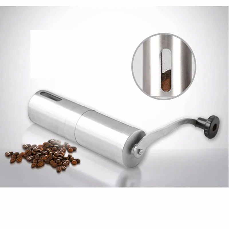 Stainless Steel Portable Coffee Grinder Ceramic Burr Hand Crank Manual Grinding for Lovers Mini Mill Home | Бытовая техника