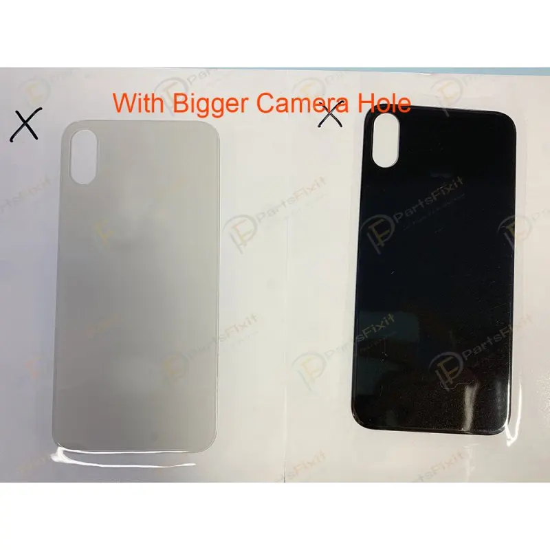 Заднее стекло с большим отверстием для камеры для iPhone 8 8p x xr xs Xs max заднее стекло с большим отверстием для камеры