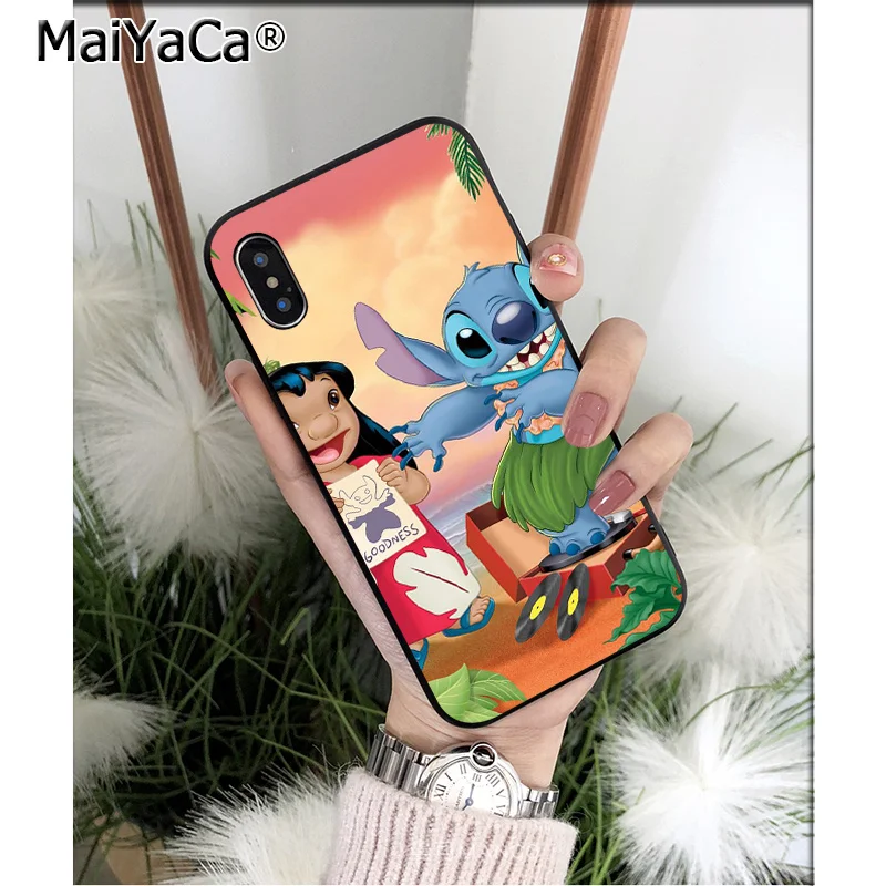 A12 MaiYaCa мультфильм Лило Ститч клиент высокое качество чехол для телефона для Apple iPhone 8 7 6 6S Plus X XS MAX 5 5S SE XR Чехол для мобильного телефона - Цвет: A12