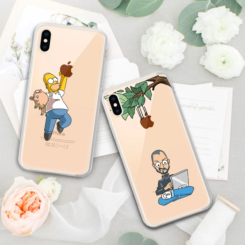 Прозрачный чехол для телефона iPhone X XS Max XR Tom Jerry мягкий силиконовый прозрачный iphone