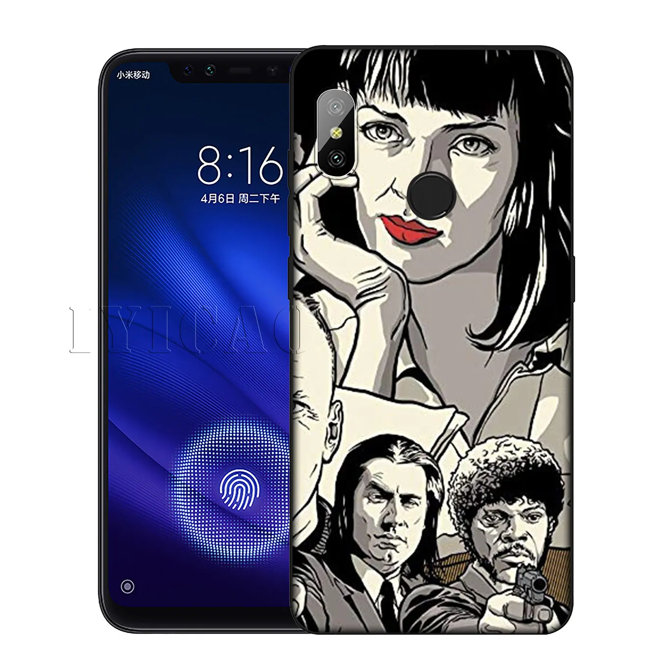 Силиконовый мягкий чехол IYICAO для Xiaomi Redmi 6A 5A Note 8 7 4X5 Plus 6 Pro, черный чехол из ТПУ