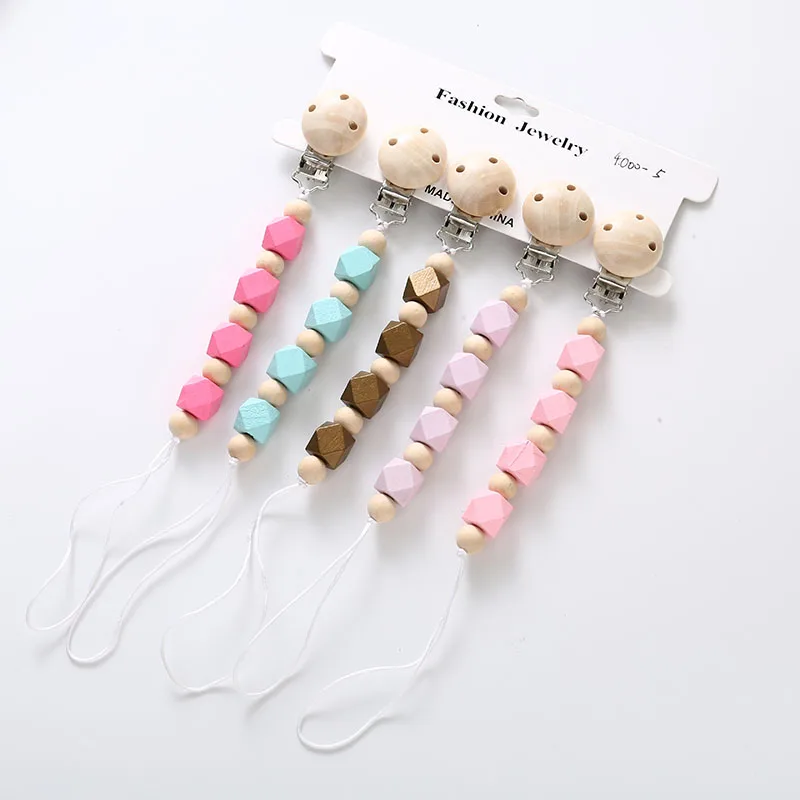 

Новинка, декоративные аксессуары для соски в форме деревянного бисера, аксессуары «сделай сам», Товары для малышей, пряжка для соски, аксесс...