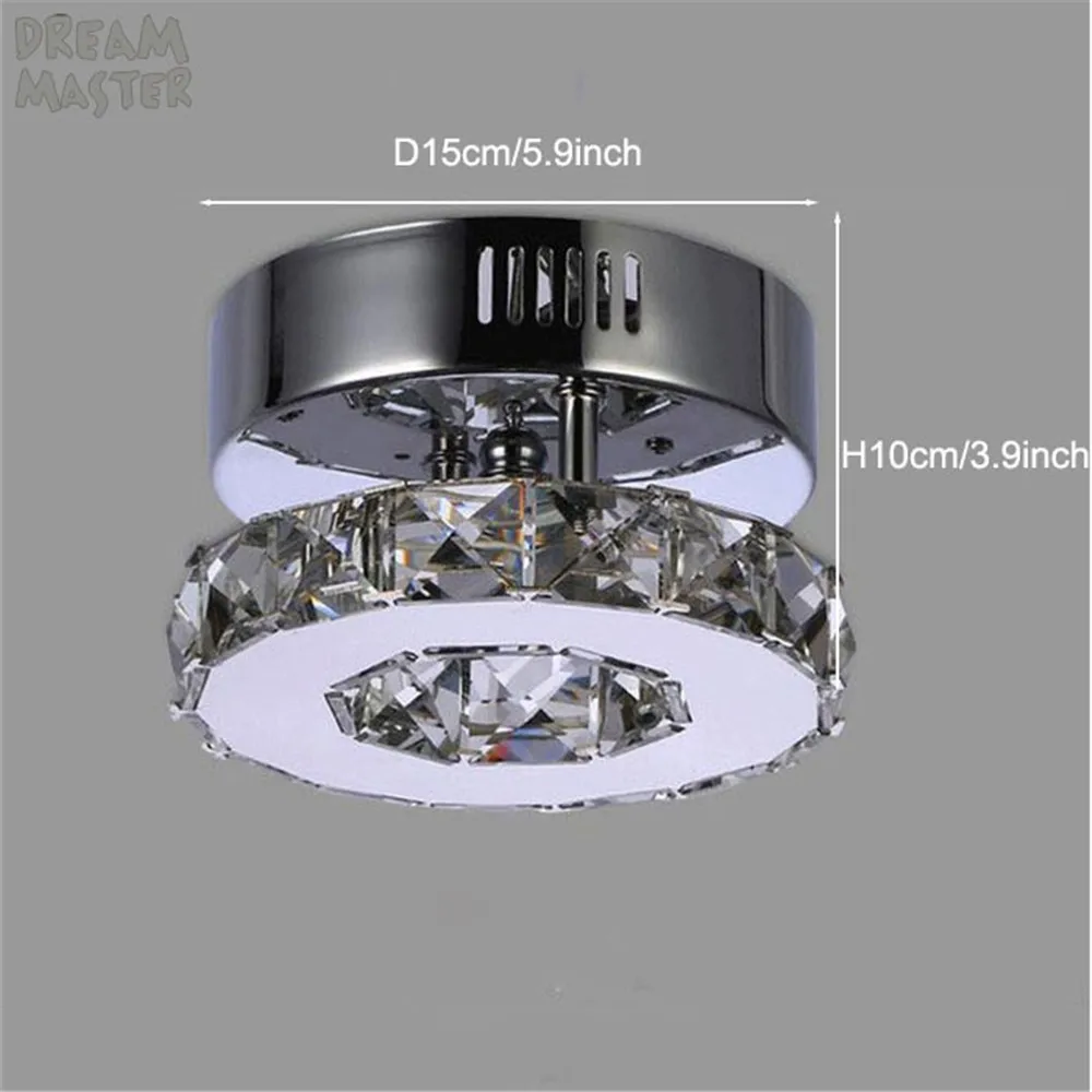 Минималистичная Хрустальная потолочная лампа с одним кольцом длиной 15 см