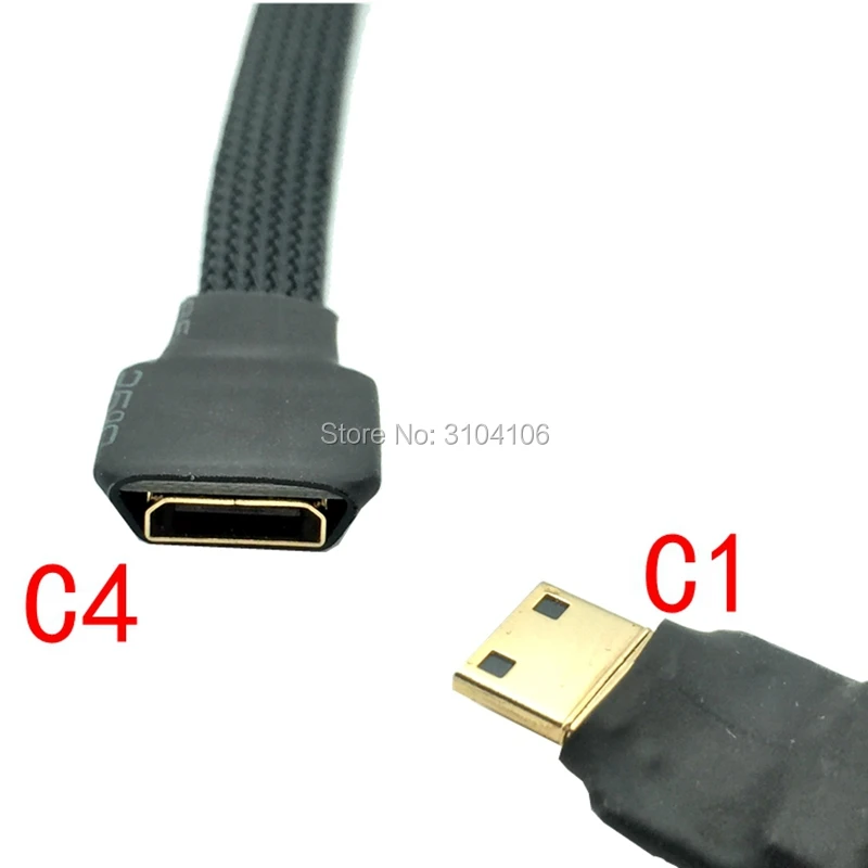 FPV Mini HDMI-совместимый разъем для HDMI 2 0 тип A и мини Тип C/Micro D экранированный FPC