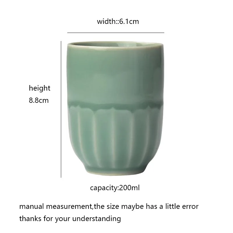 2 шт./лот 200 мл чаша благословения Longquan Celadon мастер-арт чашки для воды чашка дома