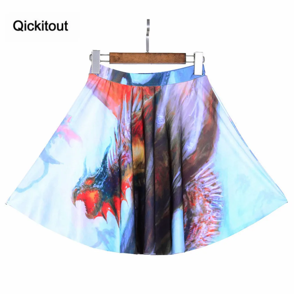 Женские летние юбки Qickitout с 3D Цифровым принтом большого размера|print skirt|fashion skirtplus