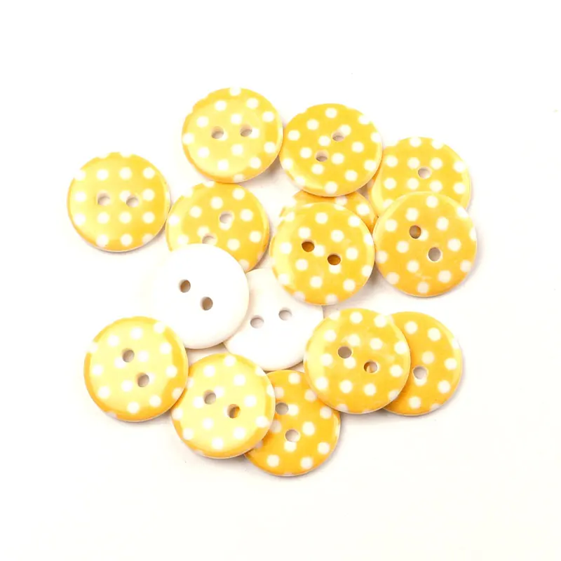Круглые пуговицы из смолы в горошек 50 шт.|sewing buttons|buttons for kidsbuttons buttons |