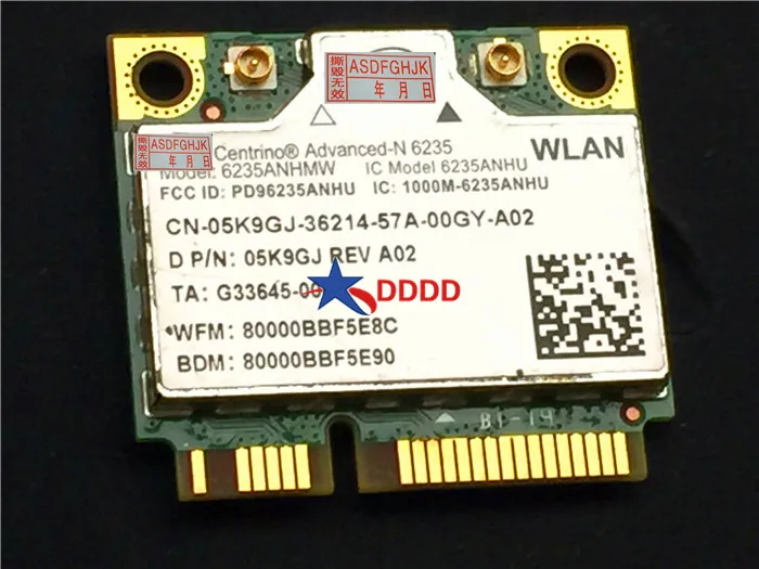 

Original FOR Dell Latitude E6440 Wi-Fi Card 6235ANHMW 5K9GJ 05K9GJ CN-05K9GJ fully tested