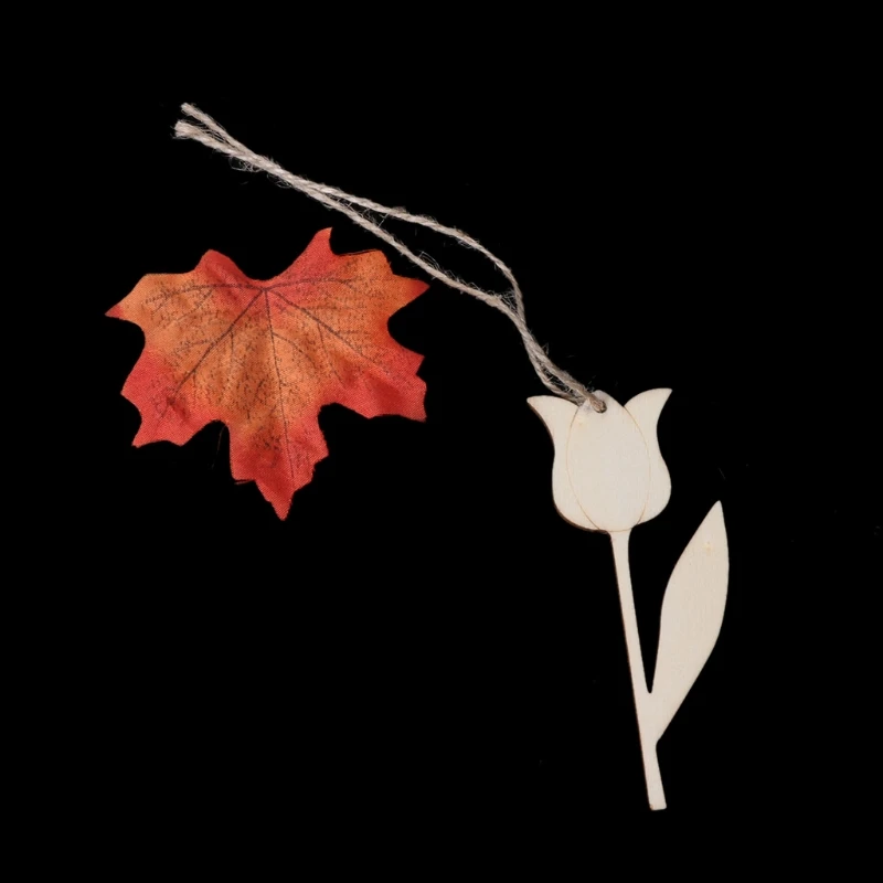 10pcs Tulip Wooden Easter Christmas Tree Hanging Decor Home Party Xmas Ornament | Дом и сад
