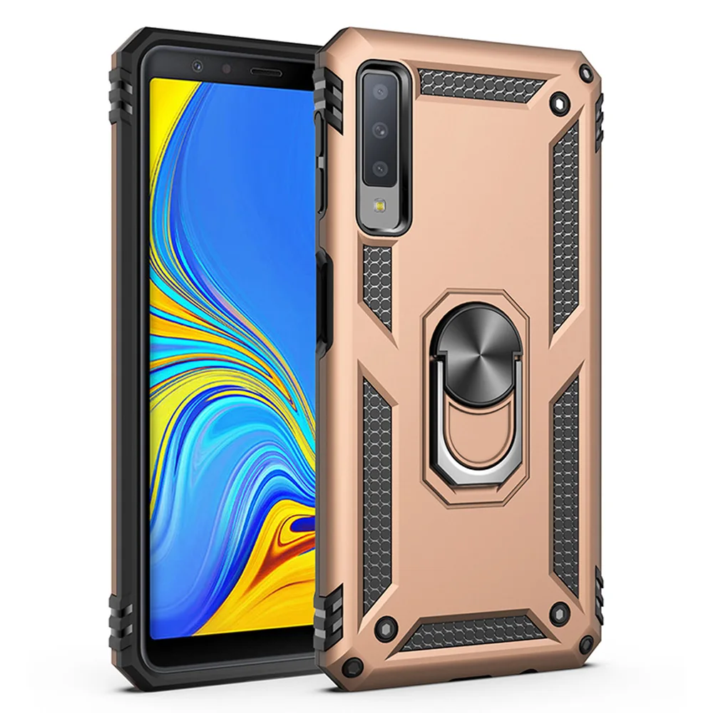 Чехол для Samsung Galaxy A6 A7 A9 2018 A600 A750 A920 A920F двухслойный армированный чехол с магнитным