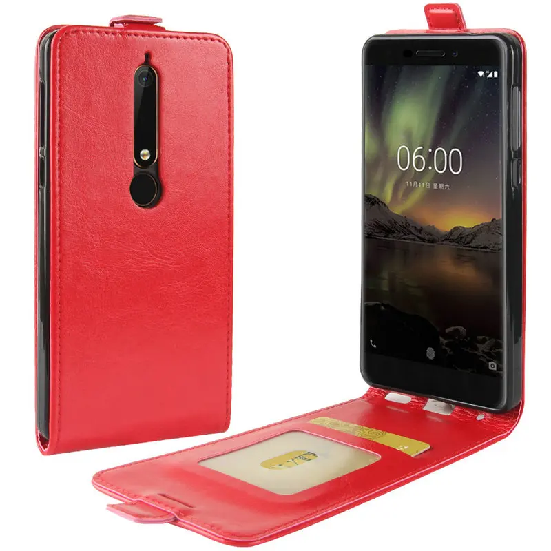 Кожаный чехол книжка WIERSS для Nokia 6 1 Plus 2018 2nd Gen TA 1054 кожаный в стиле ретро|case for