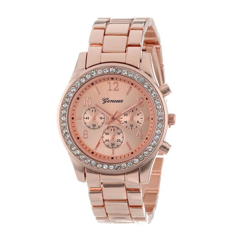 Geneva классические роскошные часы со стразами женские модные Reloj Mujer Relogio