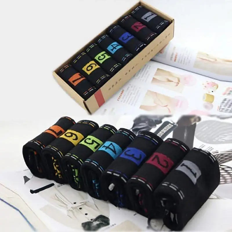 Week мужские хлопковые носки 7 пар/Лот красочные деловые спортивные дышащие